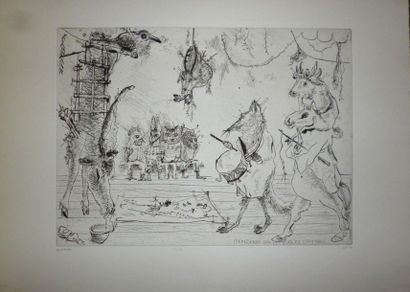 null MORDECAI Moreh Reflection on the Capital Torture 1964 Original etching Signed...
