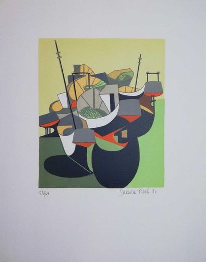 null PERRE Daniel 1981 Lithograph on paper. Signed lower right. Dated and numbered...