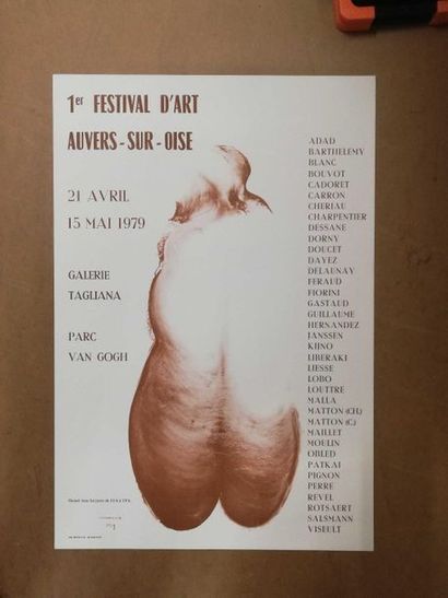 null CHARPENTIER 1st art festival Auvers-sur-Oise 1979. Offset poster. 65 x 44 c...