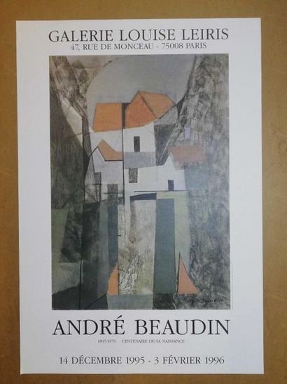null BEAUDIN André 1996 Affiche offset pour la galerie Louise Leiris 68 x 47 cm