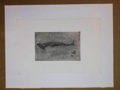 null JOBERT Yves Silhouette Engraving on paper. Signed lower right. Justified on...