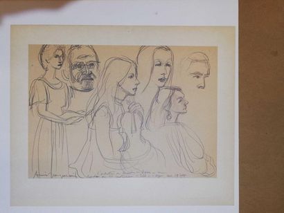 null JACQUEMIN André Rouen Chamber Orchestra 1977 Pencil drawing on paper. Signed...