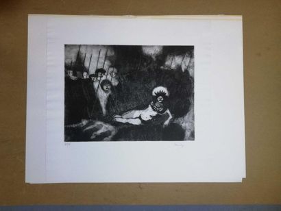 null LANNOY René Engraving on paper. Signed lower right. Numbered on 75. 49 x 50...
