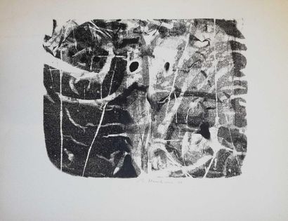null HAUCHECORNE 1961 Monotype on paper. Signed at the bottom center and dated 1961....