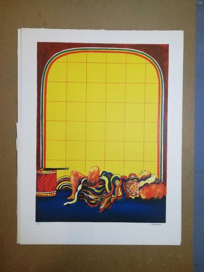null ABRAHAMI Elie Lithograph on paper. Signed lower right. Justified "E.A." 65 x...