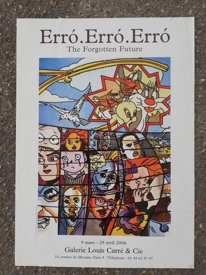 null ERRO Set of 2 posters 2006 Offset poster. Galerie Louis Carré & Cie 70 x 50...