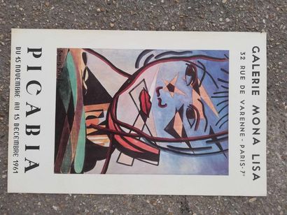 null PICABIA Francis Galerie Mona Lisa 1961. Affiche offset 71 x 46 cm
