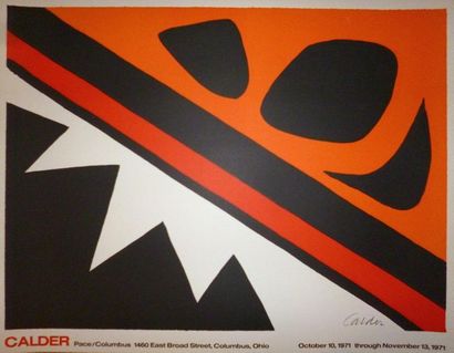 null Calder Alexander Exhibition Columbus Ohio USA 1971 1971 Silkscreen poster. Printed...