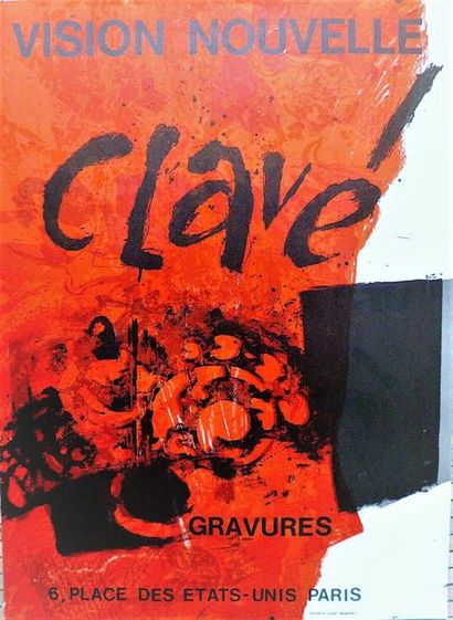null Antoni Clavé Original Poster Lithograph. Made for the gallery vision nouvelle....