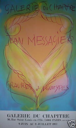null Jean Messagier 1977 Original Poster in Lithography. 88 x 53 cm