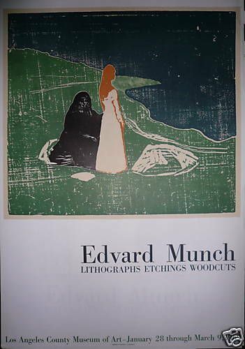 null Edvard MUNCH 1969 Affiche en Lithographie. Imprimée par Mourlot. 75 x 52 cm