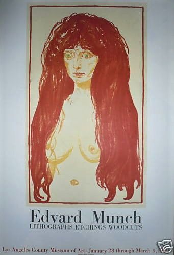 null Edvard MUNCH 1969 Affiche en Lithographie. Imprimée par Mourlot. 52 x 75 cm