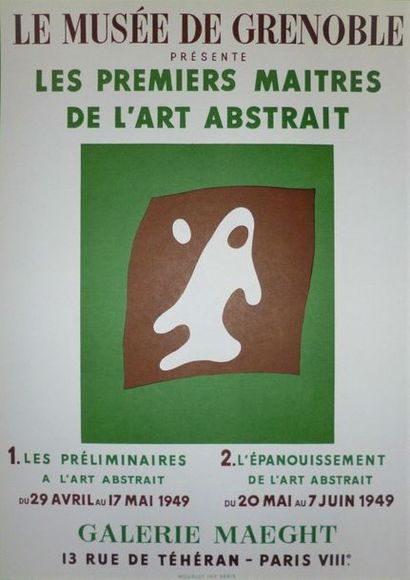 null Hans Arp Les premiers maîtres de l'art abstrait Affiche en Lithographie 1949....