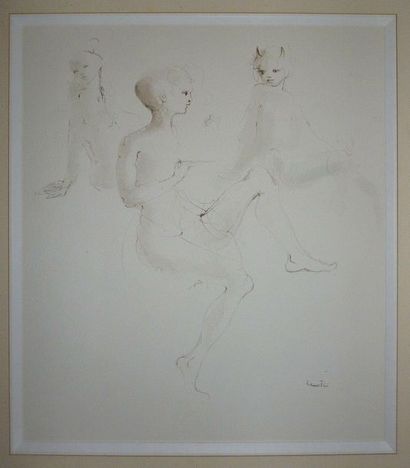 null Leonor Fini. Original work Drawing ink and watercolor on paper. Signed lower...