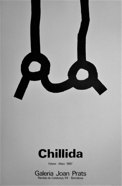 null Eduardo Chillida 1987 Original Poster in Lithograph. 76 x 50 cm