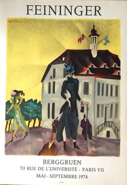 null Lyonel Feininger 1974 Poster in lithography. Printed at Atelier Mourlot for...