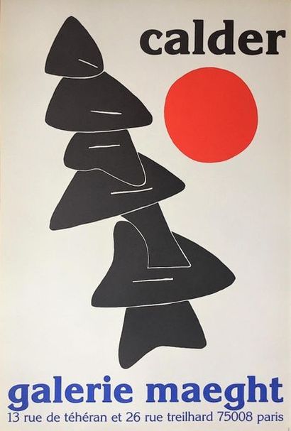 null Calder Alexander 1971 Affiche en lithographie. 72 x 49 cm