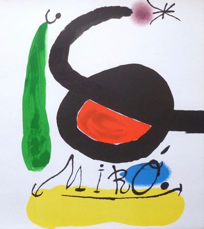 null Joan Miro, Affiche originale en lithographie. 61 x 54 cm