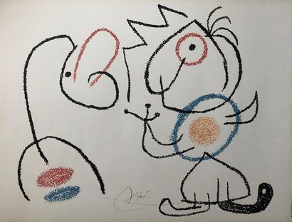 null Joan Miro Lithographie originale 1971. Signée au crayon en bas à droite. Edition...