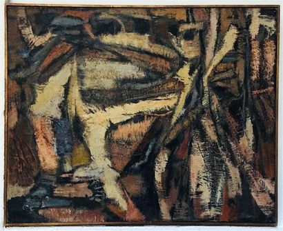 null Pierre Gastaud, 1958/ 1959 Oil on canvas. Signed on the back. 55 x 81 cm