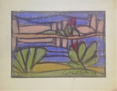 null PARIS Gabriel 1949 Pastel on paper. Signed and dated lower right 26x34cm