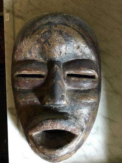 null African mask in patinated wood