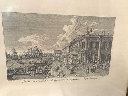 null The Grand Canal of Venice, colour engraving, framed 58.5 x 70.5 Three lithographs...