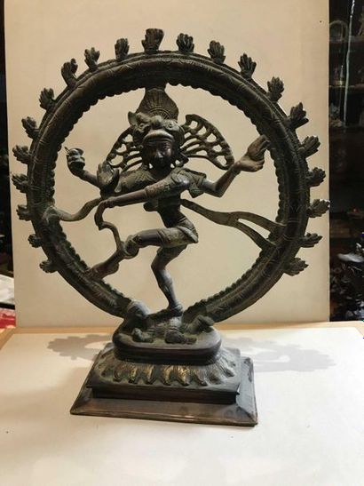null Shiva dans une mandorle Bronze Hauteur : 40,5cm