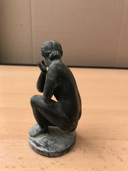 null The squatting bather Bronze subject Height: 10.5 cm