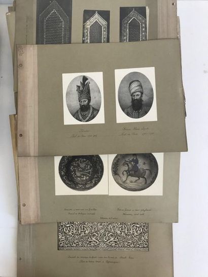 null Lot of 60 drawings, albumen photos and engravings presenting religious scenes...