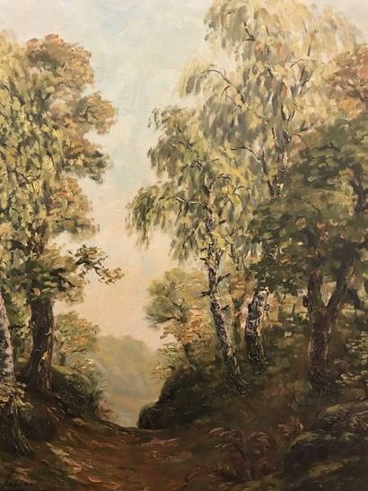 null LABONNE Geo

Undergrowth 

Oil on canvas signed lower left, initials on the...