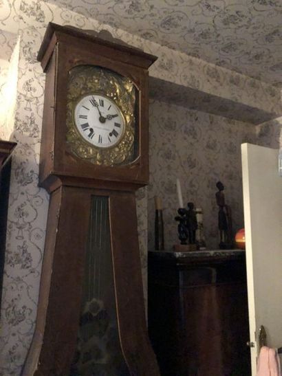 null Wooden floor clock in polychrome wood in Italian taste. 

Signed Senav
