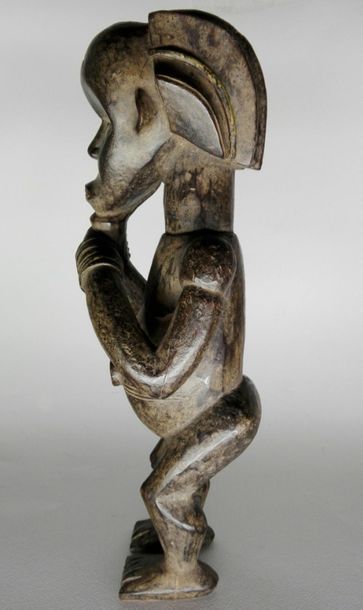 null Afrique. Très belle statue d'ancêtre, gardien de reliquaire Fang, Betsi-Mvaï....
