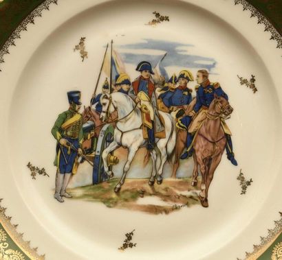 null 149 NAPOLEON, service en porcelaine a décor de scènes figurant l’empereur et...