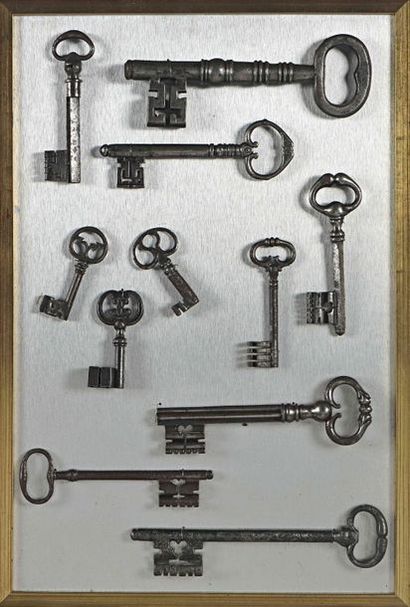 null 246 Panneau présentant onze clefs. France, XVII et XVIIIe siècles.