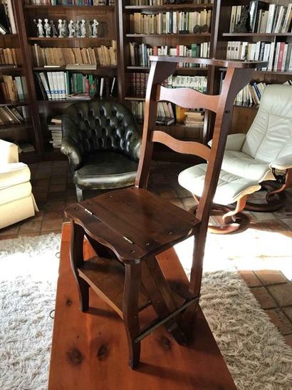 null Mahogany chair forming bookcase staircase Height: 89cm Ref DAM78