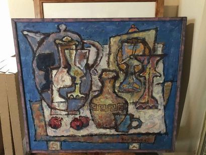 null Yuryi YANOVYCH Still life with grenades. 2002 Oil on canvas signed, titled,...