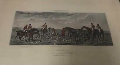 null Colour etching " Leicestershire, The Death ", colour lithograph " The earl of...