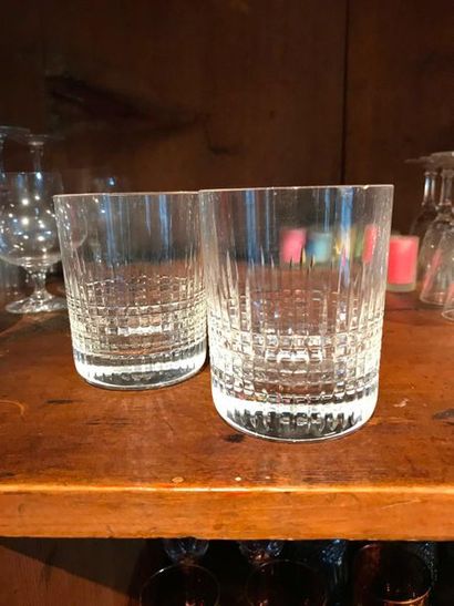 null BACCARAT: 7 whisky glasses Ref DAM78