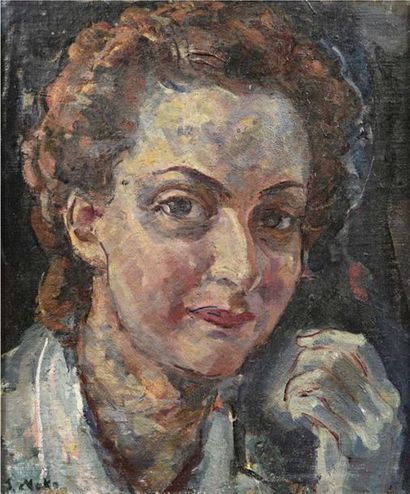 122 Sergej MAKO (1875-1953) Portrait de femme...