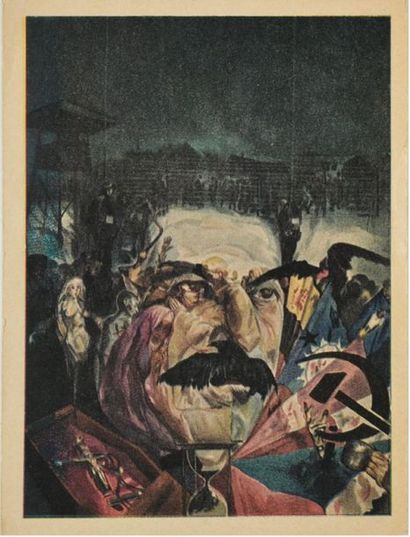 154 Caricature de Staline. Paris, 1930. Carte...