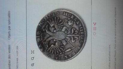 null 224 Lot de 4 monnaies russes Argent et autres.