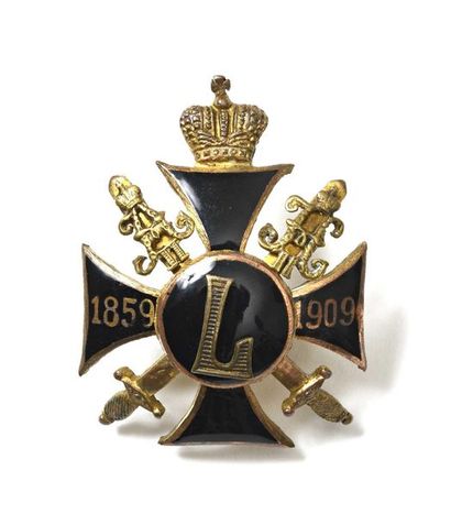null 205 Insignia of the Jubilee of the Conquest of the Caucasus. 1859-1909. Gilt...