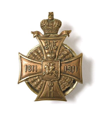 null 208 Badge 52nd Infantry Vilenski. Grand Duke Cyril Vladimirovich. Bronze Troop...