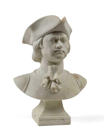 null 210 ANONYMOUS Portrait of Peter the Great. Marble bust. Mid 20th century (?)....