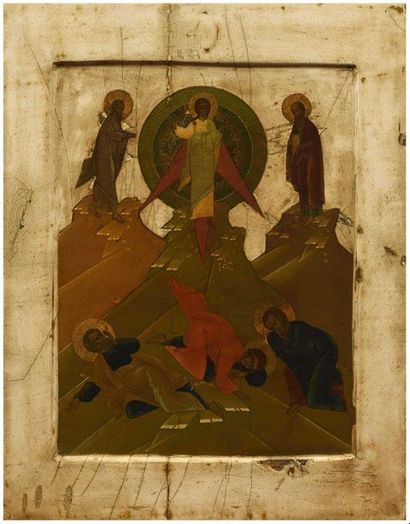 null 227 The Transfiguration of Christ. Tempera on wood, 20th century. 41 x 32.5...