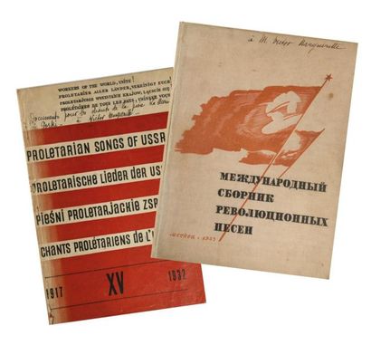 null 275 Chants révolutionnaires : 2 recueils, annoté Victor Margueritte. Moscou,...