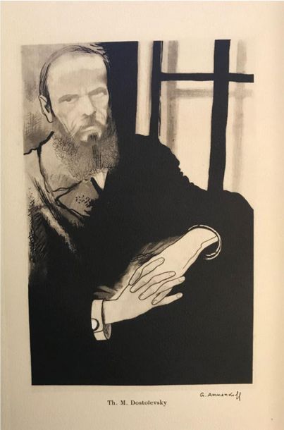 null 293 Georges (Youri) ANNENKOFF (1889-1974) Théodore Dostoïevski, Scandaleuse...