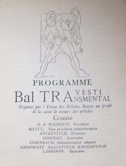 null 295 ( Bal Bullier ) - Grand bal des artistes transmental. Vend. 23 férier 1923...