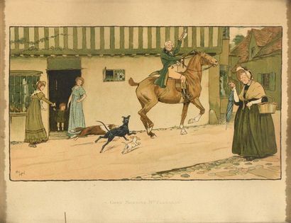 null 27 " Humorous scenes " Two English lithographs in colour. " Good morning Miss...